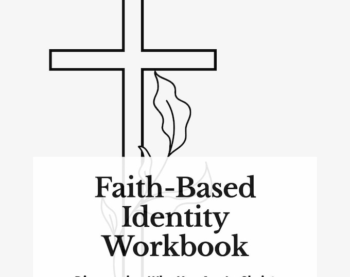 Black & White Faith-Based Identity Workbook Bundle Easy Print | Christian Identity in Christ | Self-Worth, Purpose, Scripture Journal