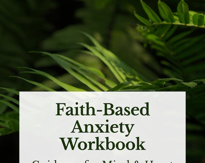 Christian Anxiety Workbook Bundle & 12 Printable Verse Cards | Faith-Based Coping Skills, Scripture Journal, Mental Health Printable