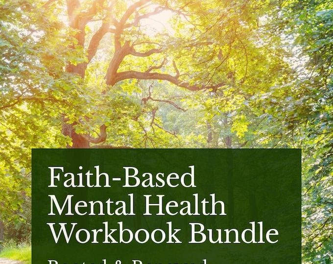 Christian Mental Health Workbook Bundle: Faith-Based Journaling Prompts (Digital) – 85 Printable Pages