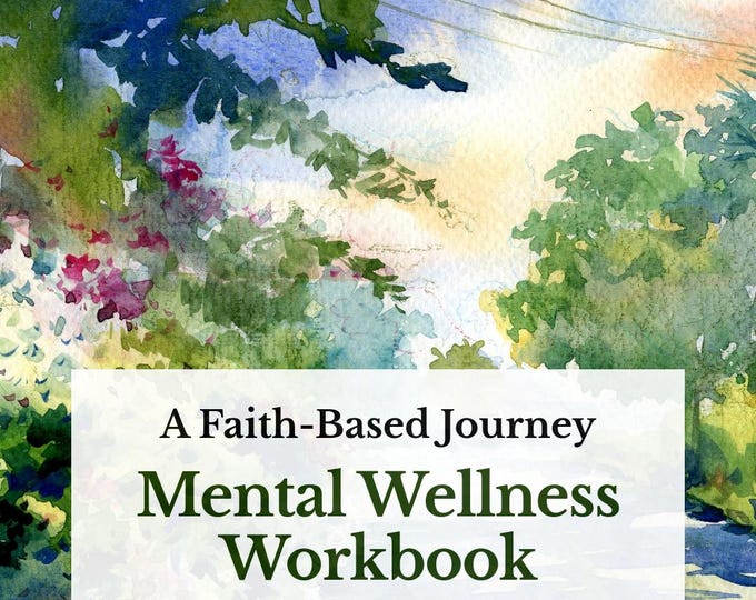 Faith-Based Mental Wellness Workbook Bundle: Christian Guided Journal 115 pages (PDF)