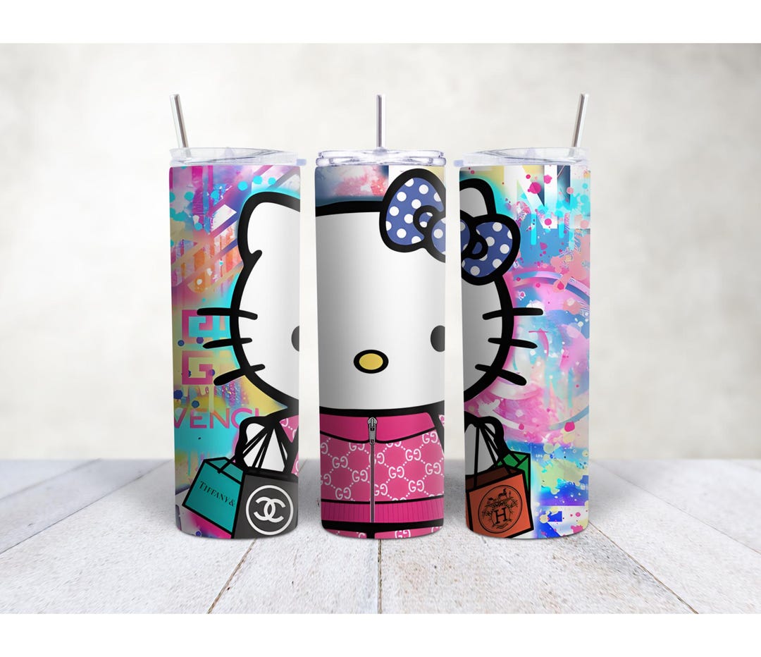Designer Drip Hello Kitty 20oz Skinny Tumbler - Etsy