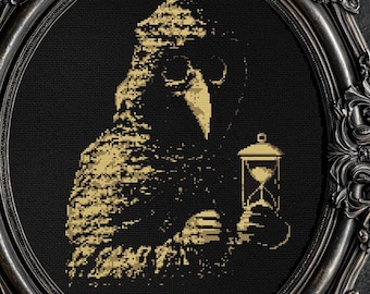 Plague Doctor Cross Stitch Pattern. Printable Gothic Black Death XStitch Chart. Historical Figure Instant Download PDF. Beginner Friendly.