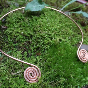 Hammered Copper Torque Necklace - Viking and Celtic Style | Made to Order