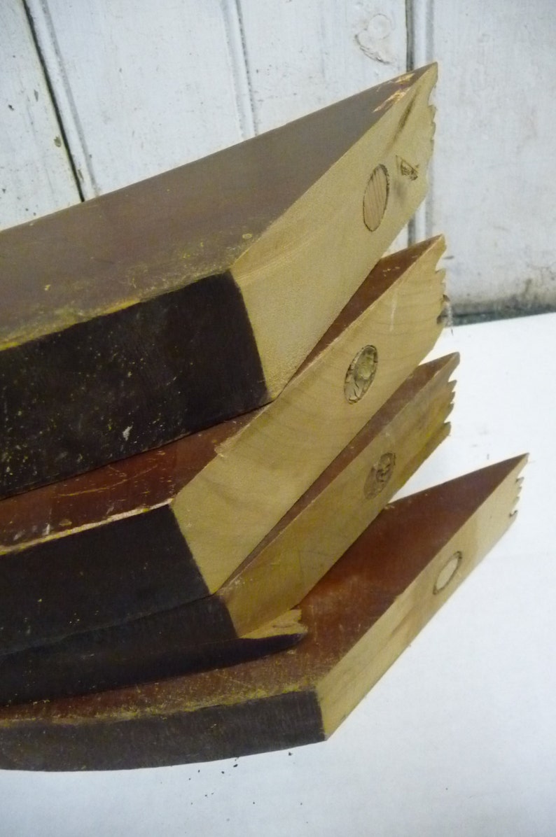 4 Vintage table Legs Fluted Wood with Lion claw feet Paw metal | Etsy