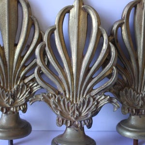 ONE Vintage finial large brass ornate topper post antique Architectural salvage embellishment decorative supplies
