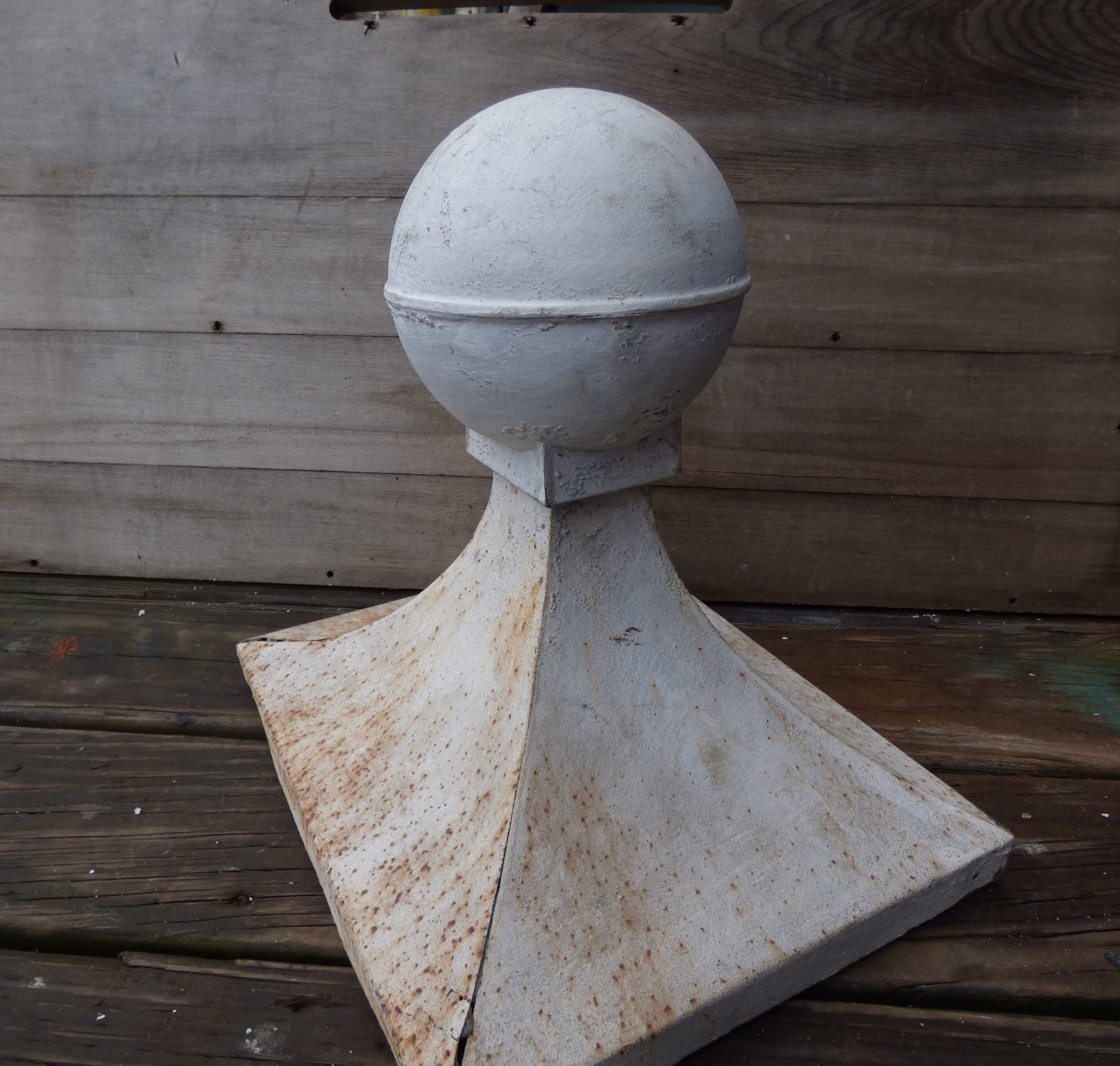 Large vintage roof cap finial newel post topper architectural Etsy