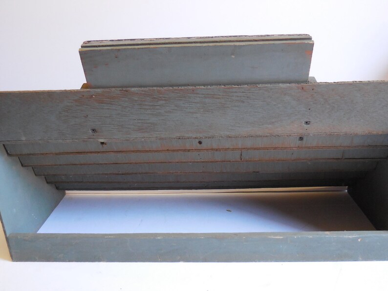 Vintage Postcard Display rack Card shelves Slots Wood Etsy