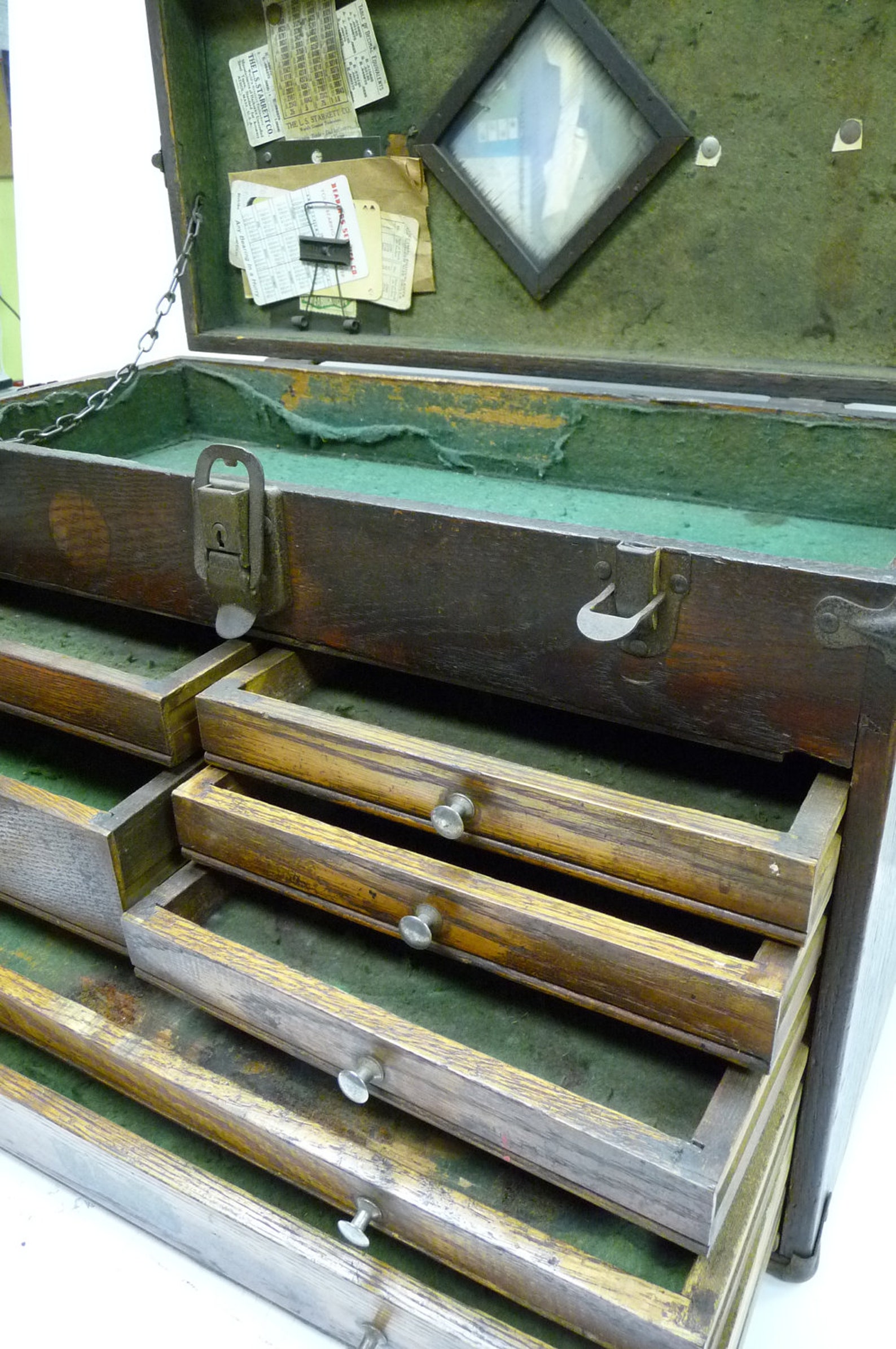 Antique Tool Chest Machinist Scherr NY Oak wood 7 Etsy