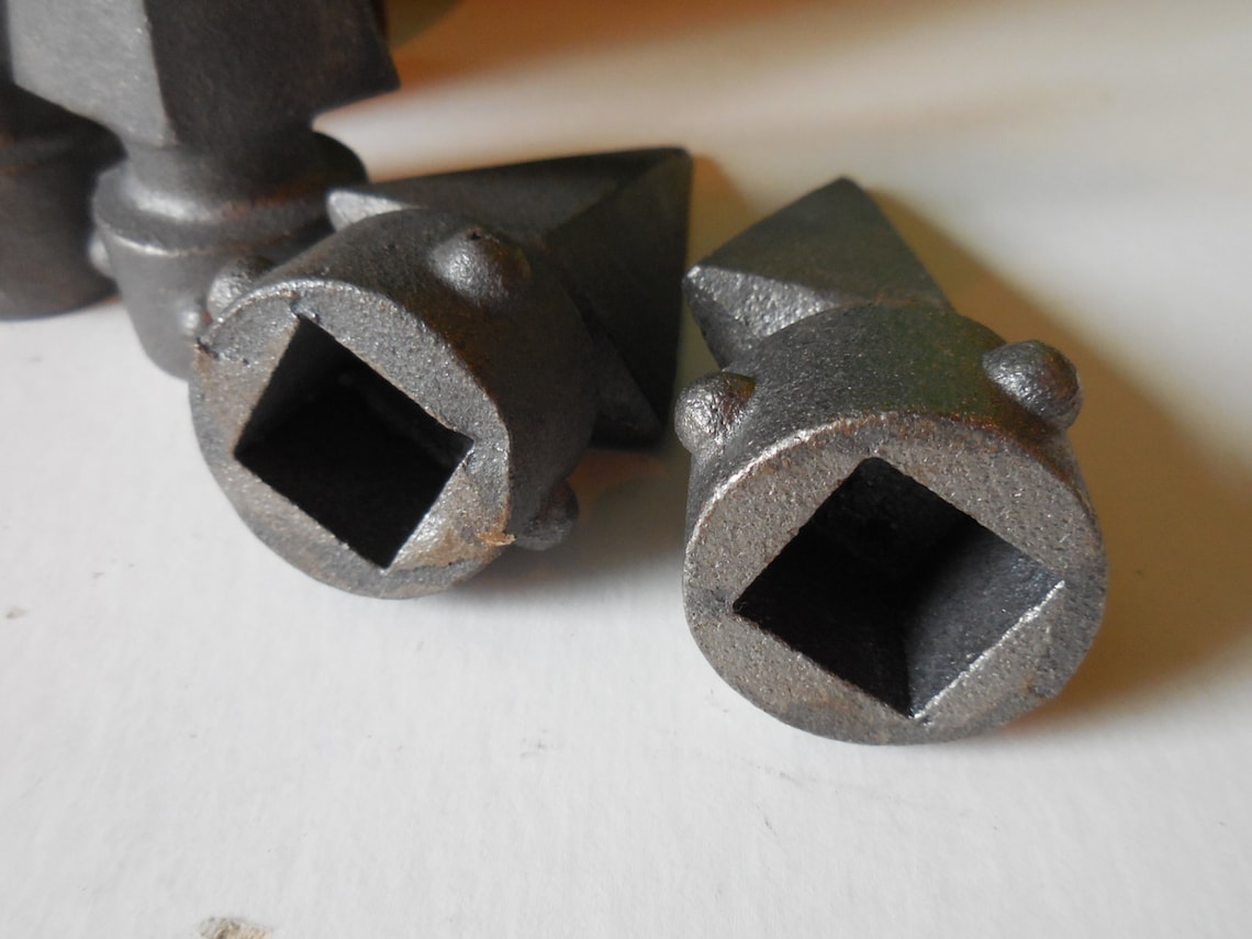 4 Cast metal Finials Caps Wrought iron fence posts Spear Etsy