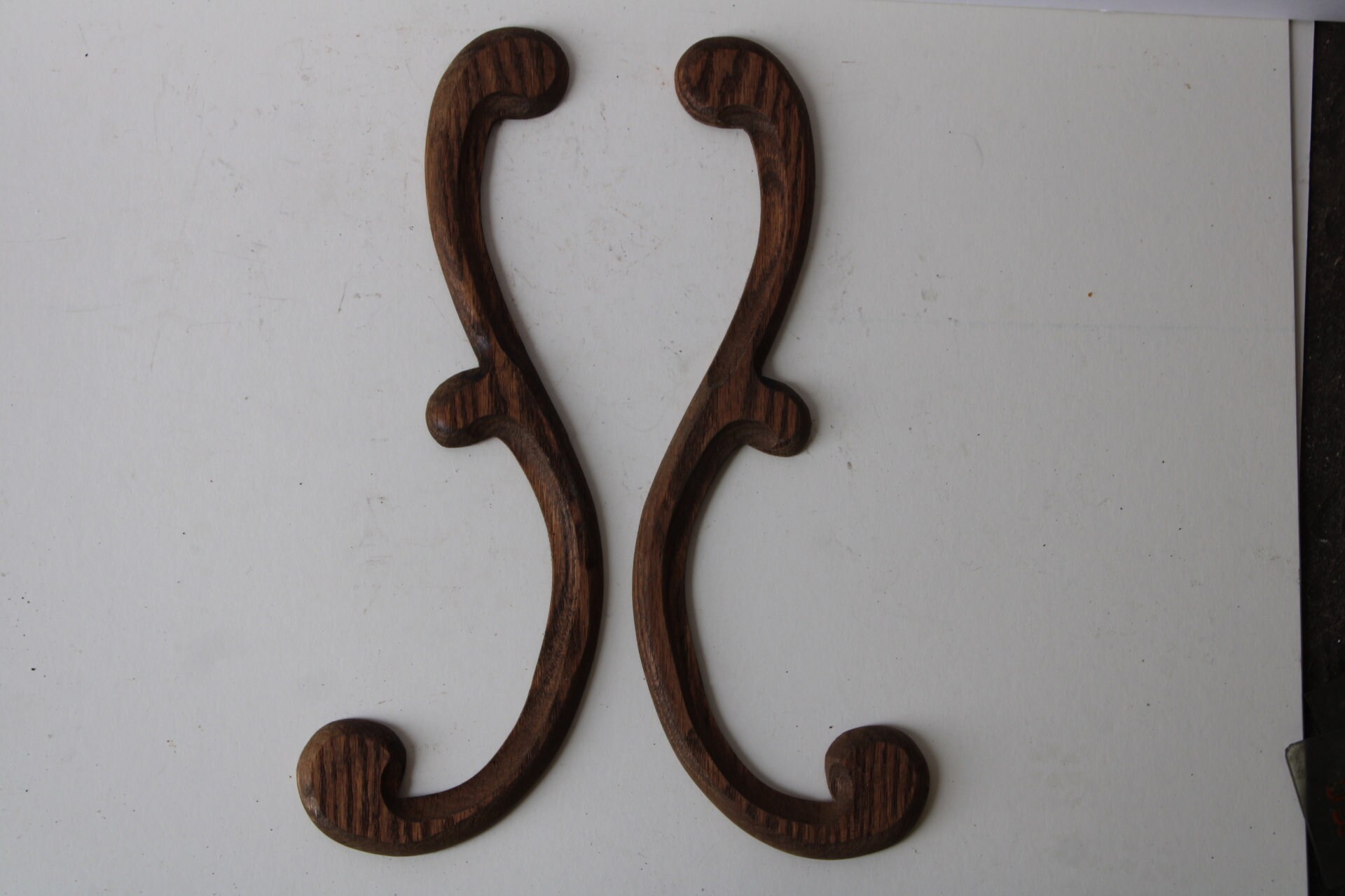 2 Vintage Architectural wood appliques 13 1/2 inch pediment Etsy