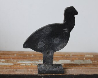 Vintage iron Bird turkey target carnival shooting gallery folk art animal