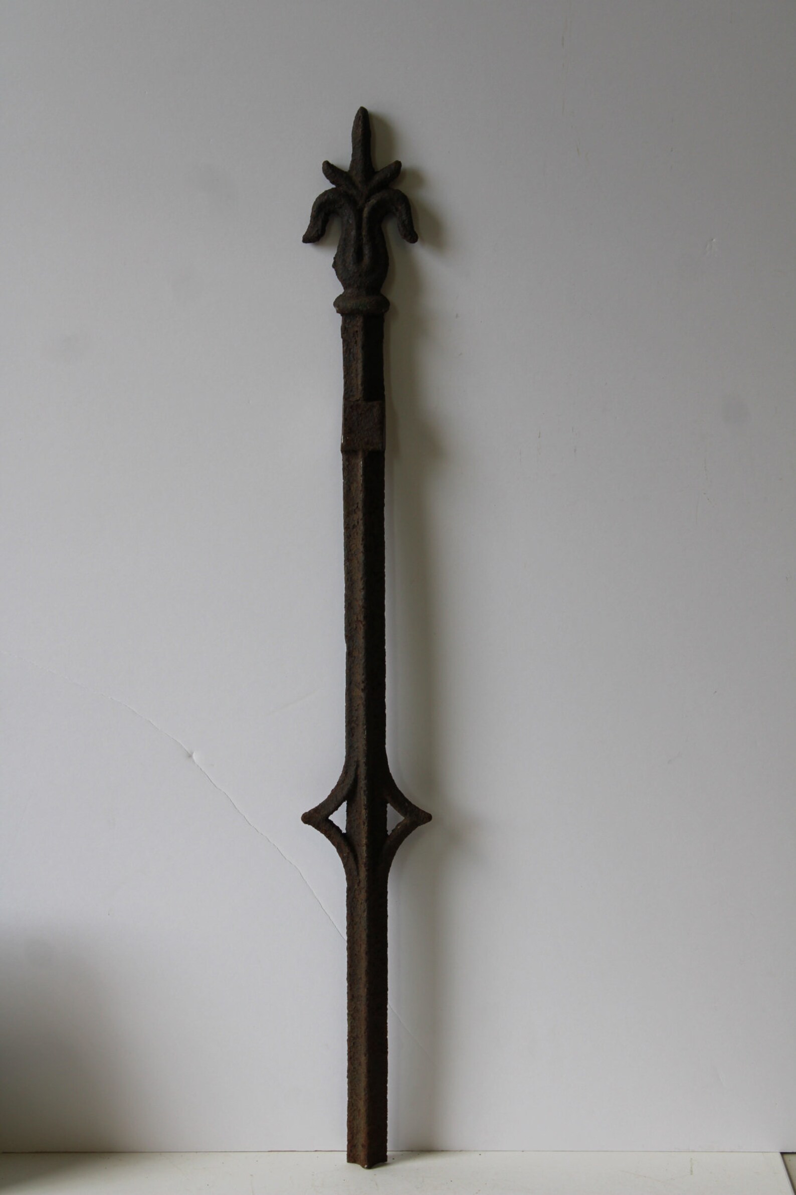 Antique iron fence post finial 31 inch rail gate spear Etsy