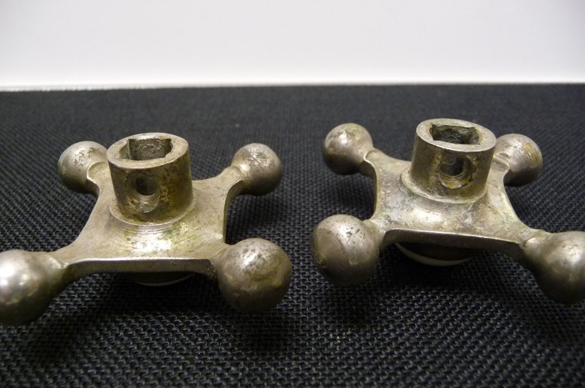 HOT and COLD knobs Vintage antique faucet handles Porcelain Etsy