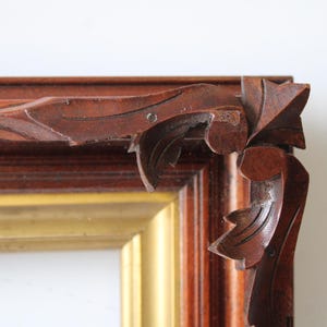 Antique Wood Frame carved Walnut large chunky wall decor picture framing supplies