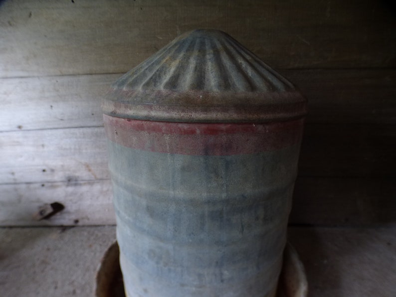 painted galvanized chicken water feeder