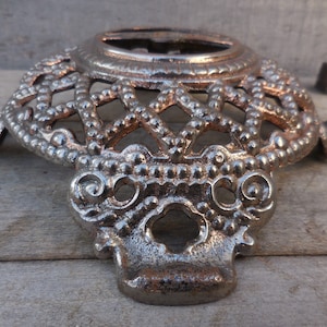 Vintage base stand lamp pedestal Victorian hardware art assemblage Restoration salvage supplies