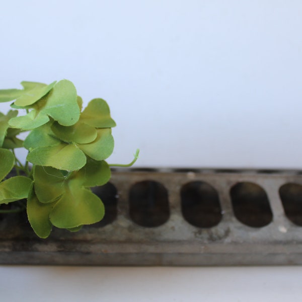 Vintage galvanized chicken feeder trough farm barn salvage flower herb garden planter farmhouse rustic