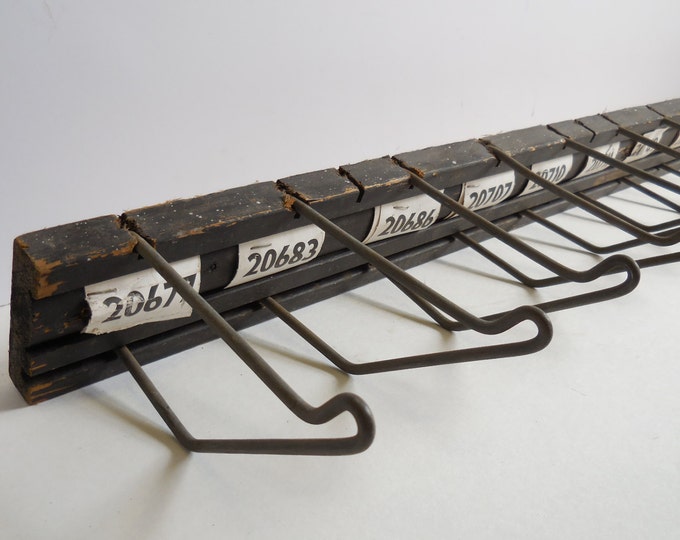 Vintage Industrial Wall Rack Hooks Hanger the Gates Rubber Co. Etsy