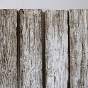 Four vintage wood planks boards Reclaimed chippy white paint barn wood antique architectural salvage frame repurpose supplies