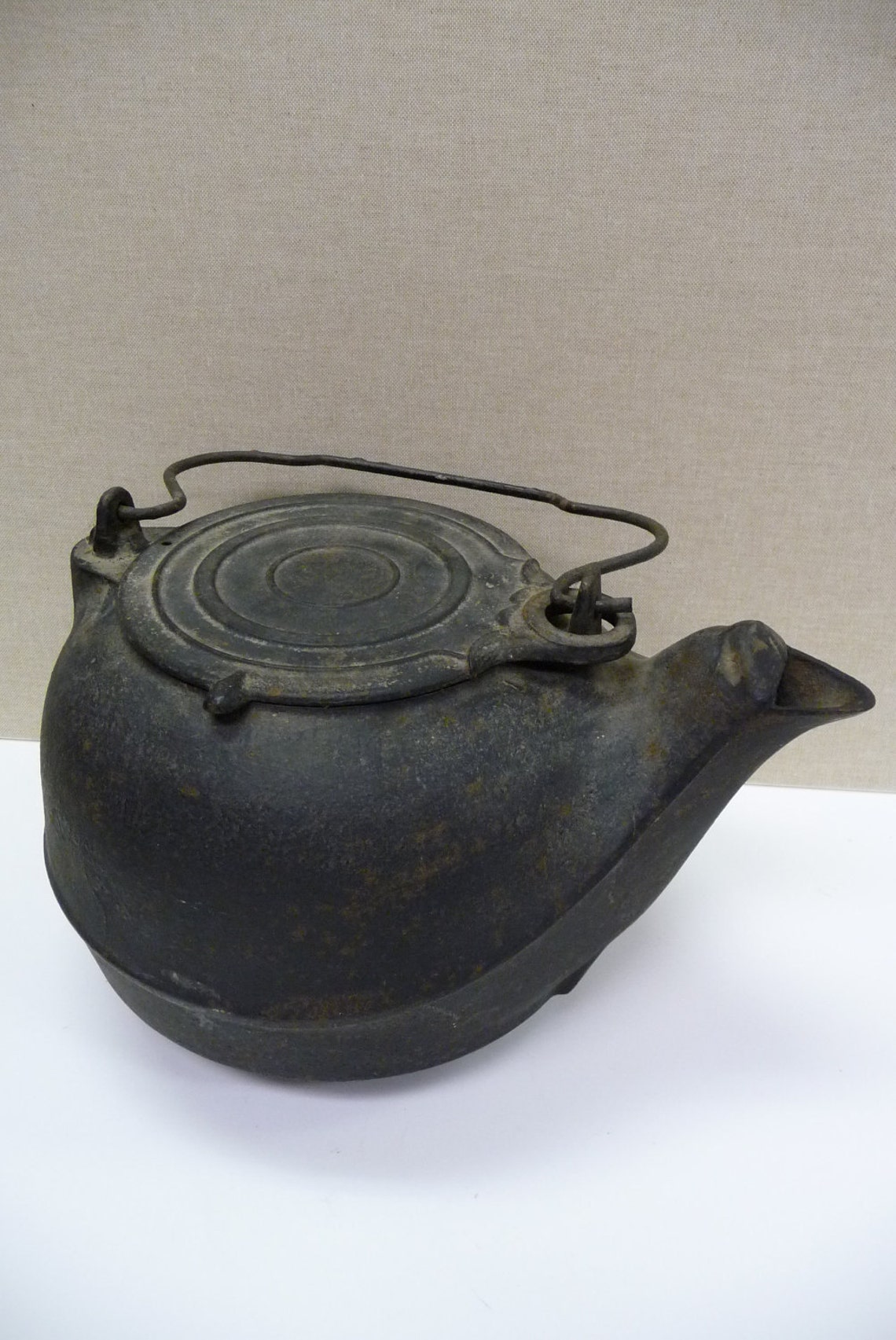 Antique cast iron Tea Kettle Number 7 coffee pot Primitive Etsy