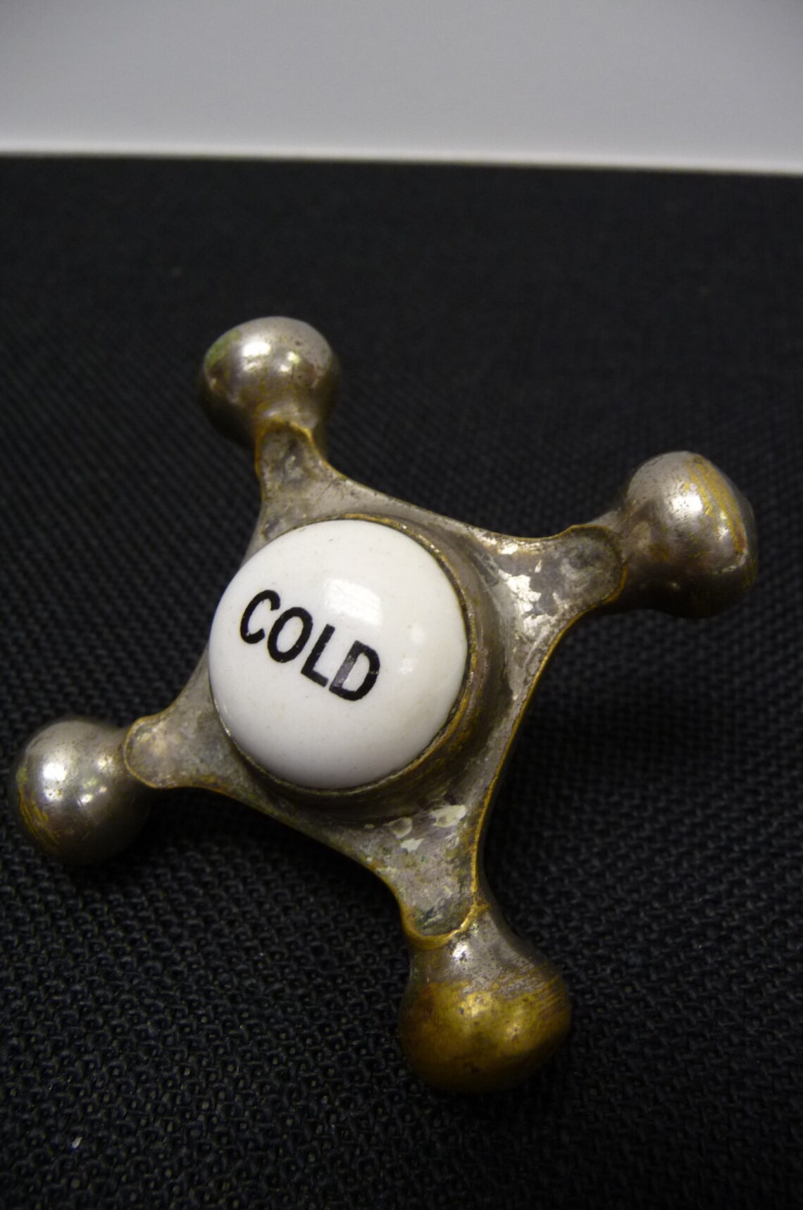 HOT and COLD knobs Vintage antique faucet handles Porcelain Etsy