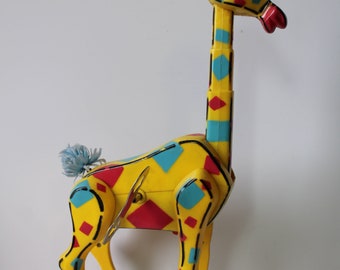 Vintage 1960's toy Wacky Giraffe Vanda Cragstan Wacky Windup