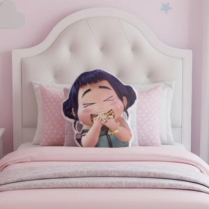 Zoey Eating Face Cotton Custom Shaped Pillow HUNTR/X Cartoon Design Huntrix Mira Rumi Saja Boys funny cute Netflix