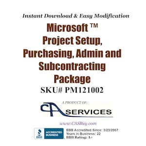 Microsoft Office-konstruktionsmallar: Projektuppsättning, inköp, underentreprenad