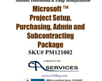 Microsoft Office Construction Templates: Project Setup, Purchasing, Subcontracting