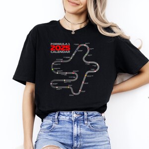 Formula 1 2025 Calendar Shirt, Formula T-shirt, F1 Shirt, Racing Fan Gift Shirt, Racing Team Shirt, Formula 1 Fan Shirt, F1 Lover Shirt