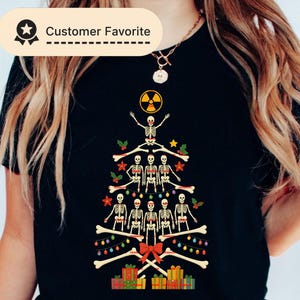 Skeleton Christmas Tree Sweatshirt Png, Funny Holiday Graphic Tee, Gothic Xmas Shirt, Alternative Skeleton Tree Pullover, Creepy Xmas Gift