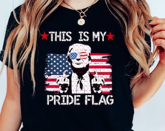 Esta es mi bandera del orgullo (Png), diseño divertido de la bandera patriótica de EE. UU., gafas de sol con bandera estadounidense (Png), Trump (Png), clipart de camiseta estadounidense, 4 de julio (Png)