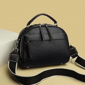 Trendige Damen PU Leder Crossbody Tasche Stilvolle Schulter Geldbörse für den täglichen Gebrauch - weiche, leichte Handtasche in schwarz, burgund, grün
