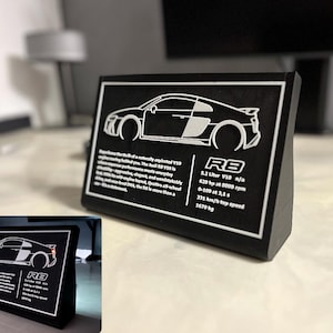 Table decoration with LED, Audi R8, 3D print, modular