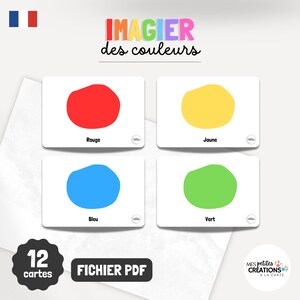 Cartes imagier - Les couleurs - 12 cartes