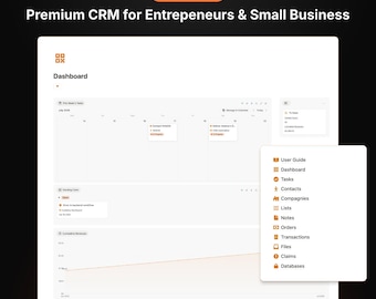 Notion CRM Template Small Business Customer Management System Entrepreneur Sales Tracker Lead Management Database Client Organization Tool