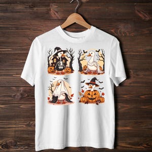 Halloween Goose Png, Witch Goose PNG Pumpkin Goose Sublimation Design Fall Shirt Png, Autumn Png, Skeleton Goose Halloween Ghost Goose