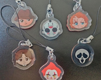 Chibi slasher phone charms.