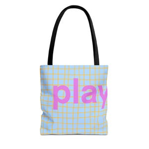 Verspielte Grid Tragetasche - Spaß & stilvolle Canvastasche für jeden Anlass, Strand, Shopping, Arbeit, Geschenk, den täglichen Gebrauch