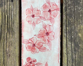 Handmade Dogwood Ceramic Wallhanging