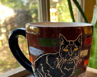 Handmade Ceramic Mug Cat Goes Here