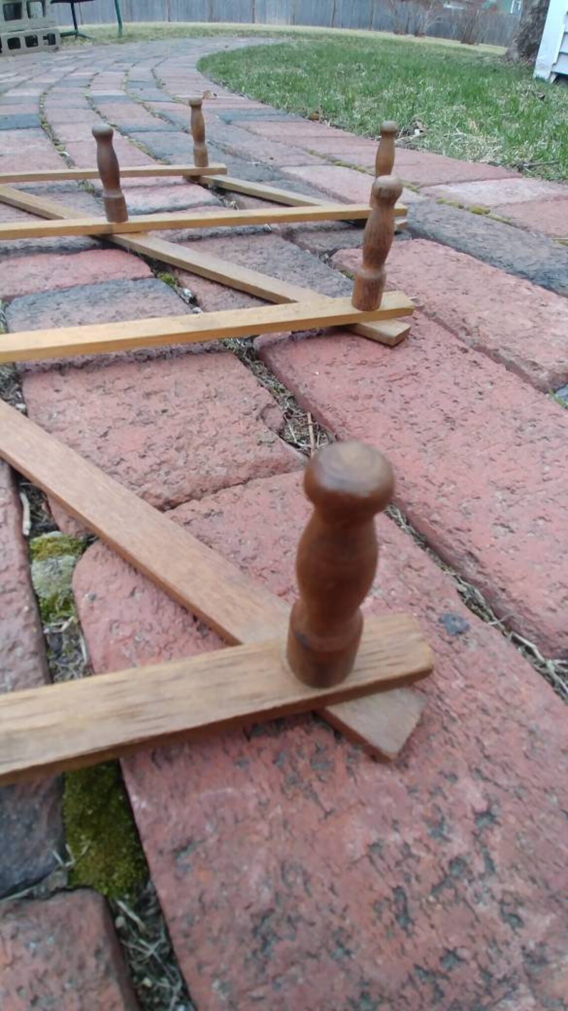 Vintage 50s Wooden Accordion Wall Rack Hanger Folding 10 Etsy