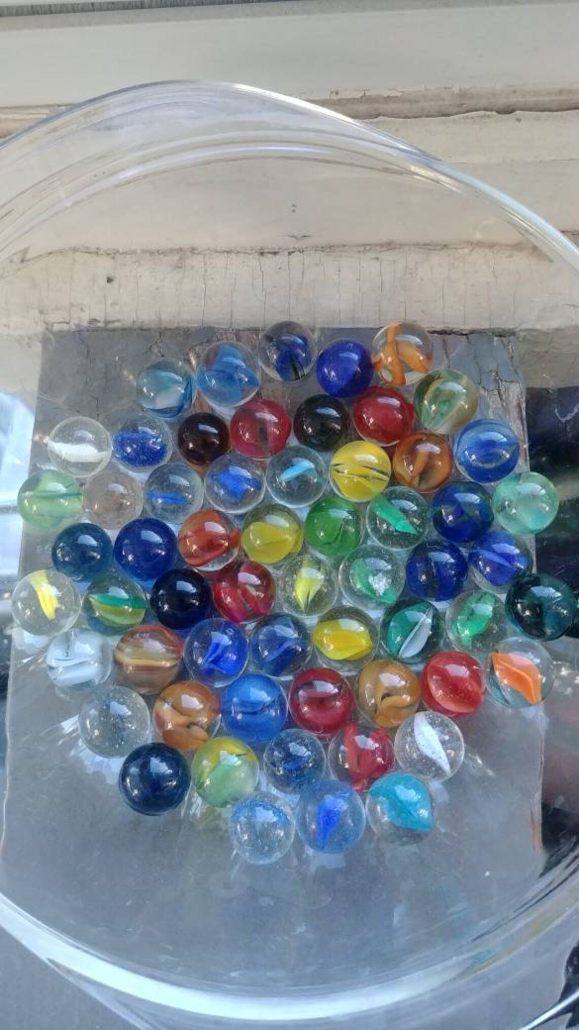 Vintage 60s marble collection in lock tight glass bottle Etsy