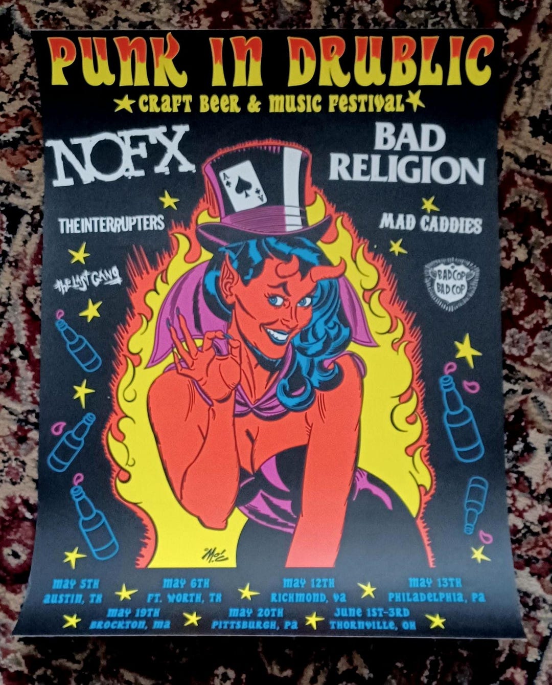 Punk in Drublic 2018 Rare Limited Edition Concert Poster - NOFX