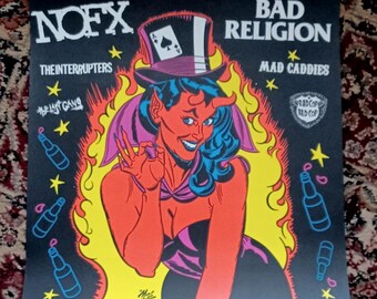 NOFX Final Tour REPRODUCTION Gig Poster Matte A3 A4 Art Print