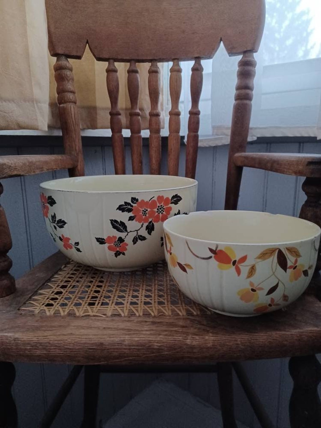 Vintage 50s Halls Superior Side Dish & Large Bowl Set - Mary Dunbar, Jewel Homemakers Institute ...