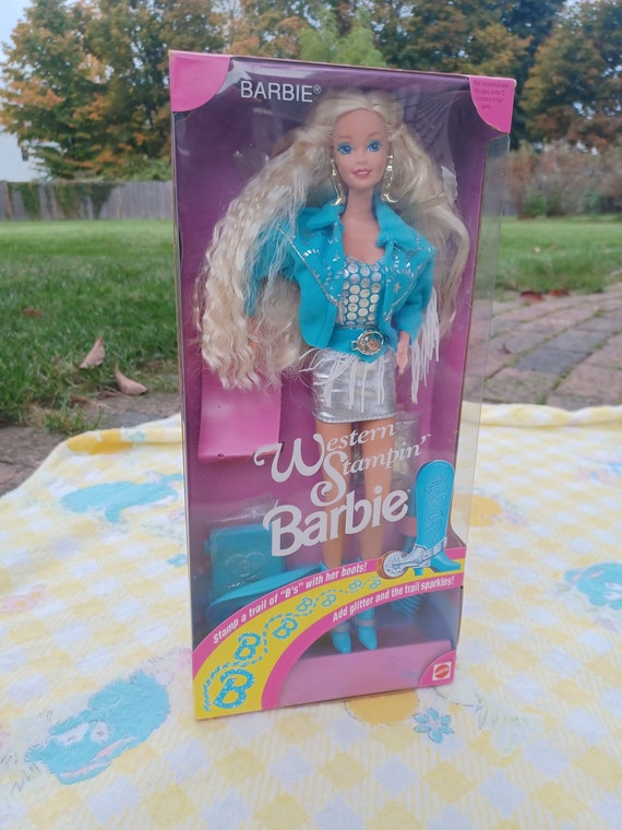 Vintage 90s Complete Western Stampin Barbie - 1993 Mattel, NIB New