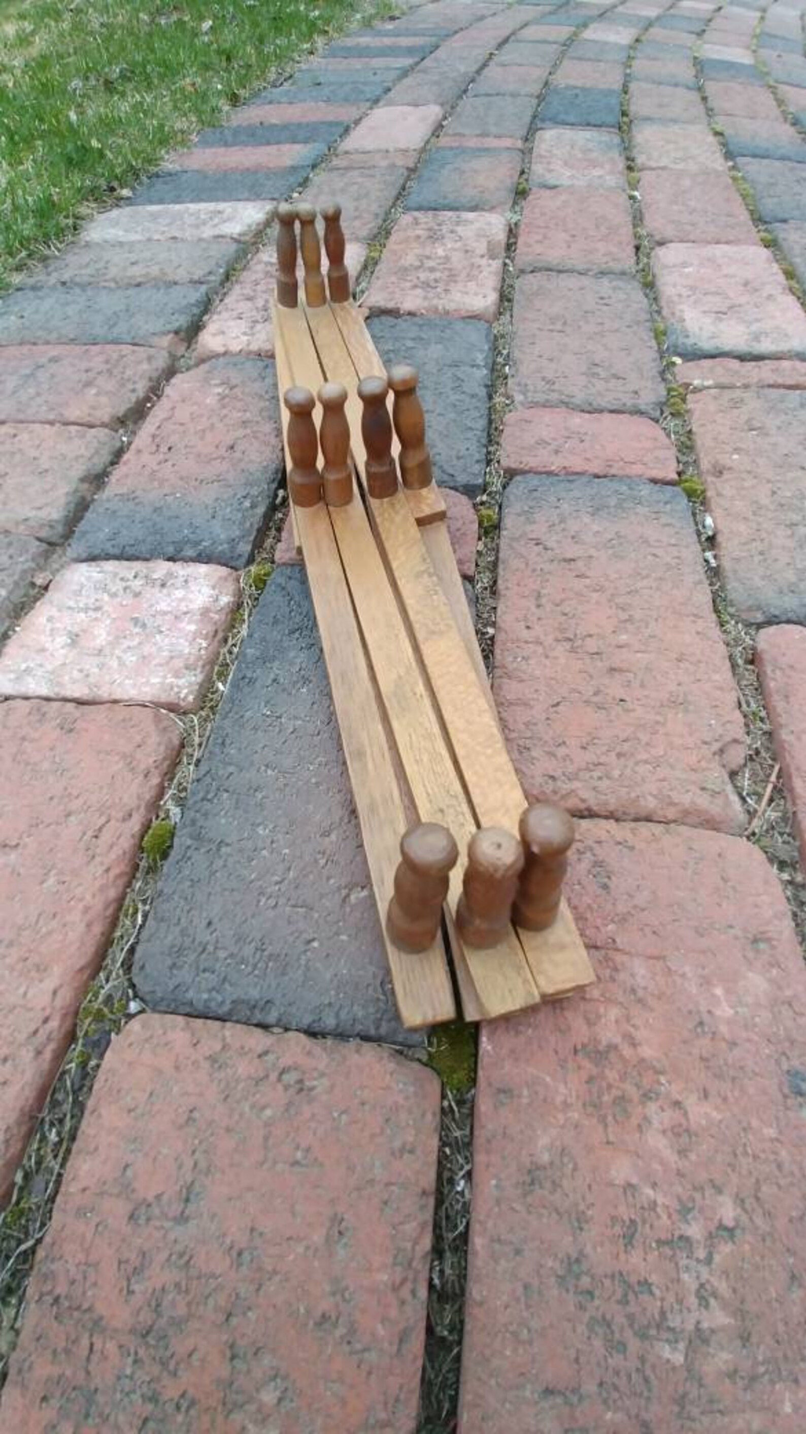 Vintage 50s Wooden Accordion Wall Rack Hanger Folding 10 Etsy
