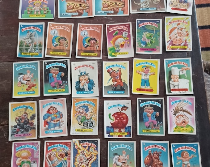 28 Vintage 80s Garbage Pail Kids Sticker Trading Cards - 1985 1986 6 ...