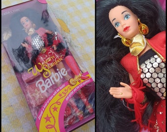 Vintage 90s complete Western Stampin Tara Lynn Barbie - 1993 Mattel, NIB new in box, cowgirl outfit, accessories & cowboy shoes fashion doll